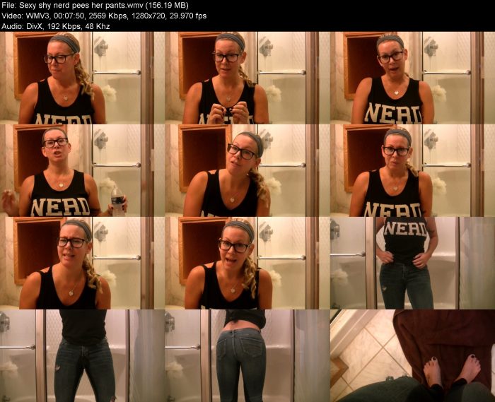 Sexy shy nerd pees her pants | Pee | Kinkmixer