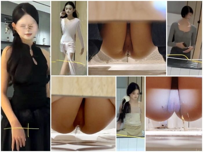 Girls on the Toilet 照明を用いた強引な撮影 -- 「過激系」配信者を執拗に隠し撮り -- 髭剃り前後の比較 | Toilet Voyeurism | Kinkmixer