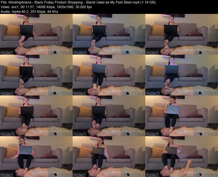 WorshipAriana - Black Friday Findom Shopping - Slavid Used as My Foot Stool | FemDom | Kinkmixer