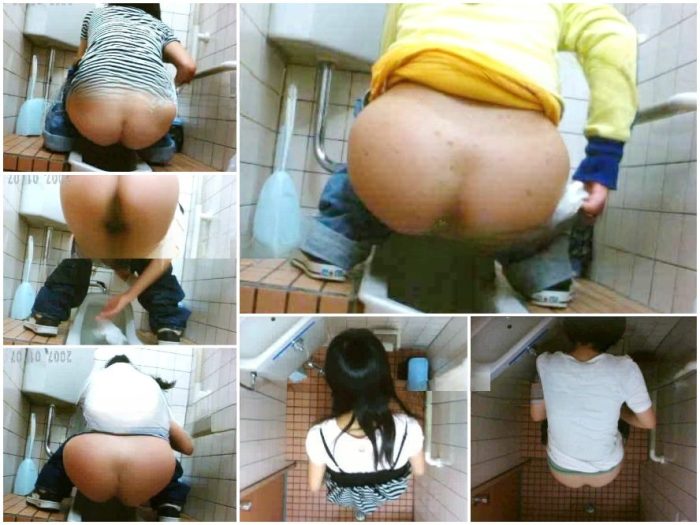 Girls on the Toilet コンビニ和式トイレ1（5人） 3カメ（後方、天井、姿）