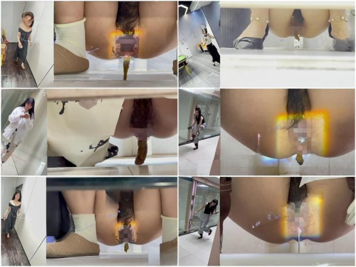 Public Restroom トイレから流出した4月の写真❤️ 照明を使った無許可撮影 – 希少な大判シリーズの最高品質美女