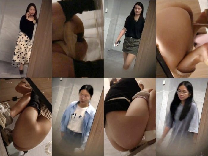 Public Restroom オフィスビルの女子トイレで撮影された、美しい新人インターン2人の自然なショット❤️ 美しく、柔らかな胸 | Toilet Voyeurism | Kinkmixer
