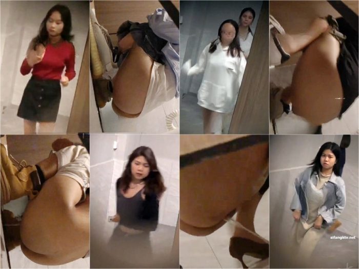 Public Restroom オフィスビルの女子トイレで撮影された、美しい新人インターン2人の自然なショット❤️ 美しく、柔らかな胸 | Toilet Voyeurism | Kinkmixer