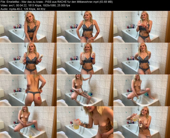 EmelieMai - War das zu krass - PISS aus RACHE fur den Mitbewohner | Pee | Kinkmixer