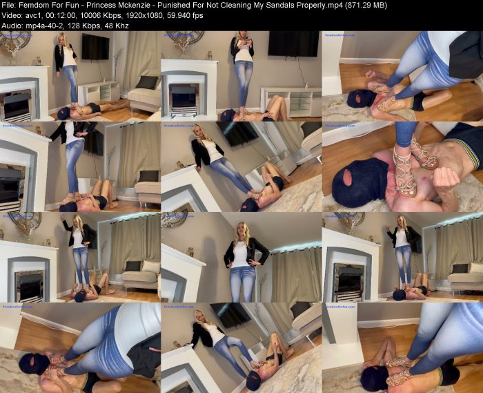 Femdom For Fun - Princess Mckenzie - Punished For Not Cleaning My Sandal... | FemDom | Kinkmixer
