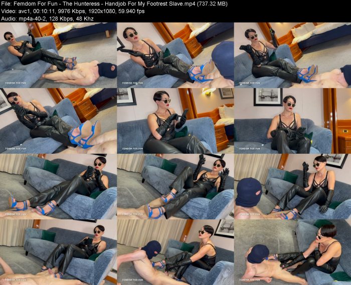 Femdom For Fun - The Hunteress - Handjob For My Footrest Slave | FemDom | Kinkmixer