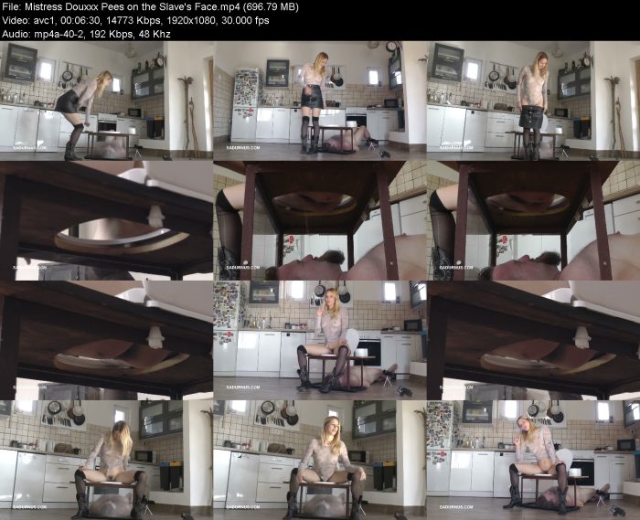 Mistress Douxxx Pees on the Slave's Face | Pee | Kinkmixer