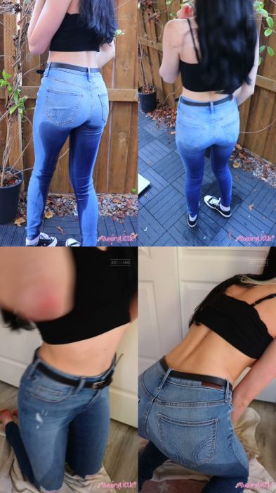 Pee jeans outside