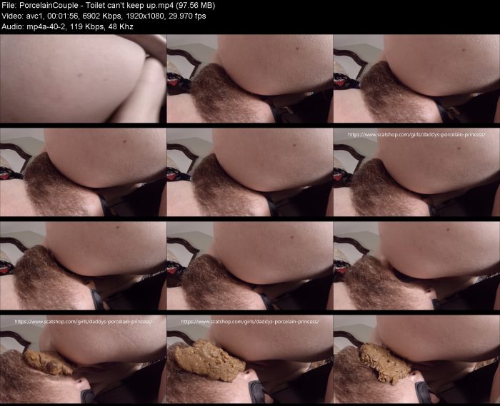 PorcelainCouple - Toilet can't keep up | Poop Girls | Kinkmixer