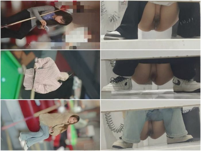 Girls on the Toilet トイレカメラマスターの世界❤️ ビリヤード場の女子トイレをハンディカメラで覗き見。ビリヤードをしながらお…
