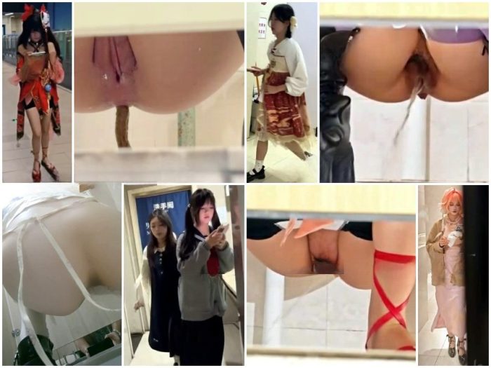 Nude Ass 待望の【トイレショット】コスプレシリーズ：美しいコスプレイヤーが登場する最高品質のトイレショット集（動画59本） | Toilet Voyeurism | Kinkmixer