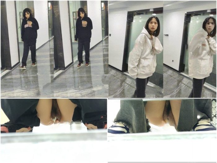 Public Restroom オフィスビルの女子トイレで撮影された、美しい新人インターン2人の自然なショット❤️ 美しく、柔らかな胸