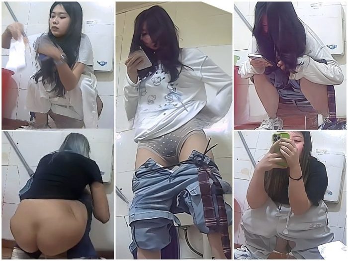 Public Restroom ある女子大生の恋愛模様をパノラマ撮影したところ、思いがけない光景が目に飛び込んできた。ミニスカートにストッキング…