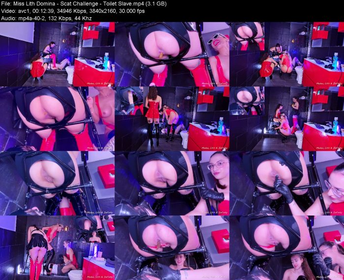 Miss Lith Domina - Scat Challenge - Toilet Slave | Toilet Slavery | Kinkmixer