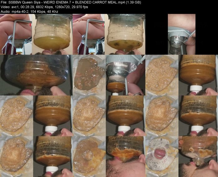 SSBBW Queen Siya - WEIRD ENEMA 7 + BLENDED CARROT MEAL | Toilet Slavery | Kinkmixer