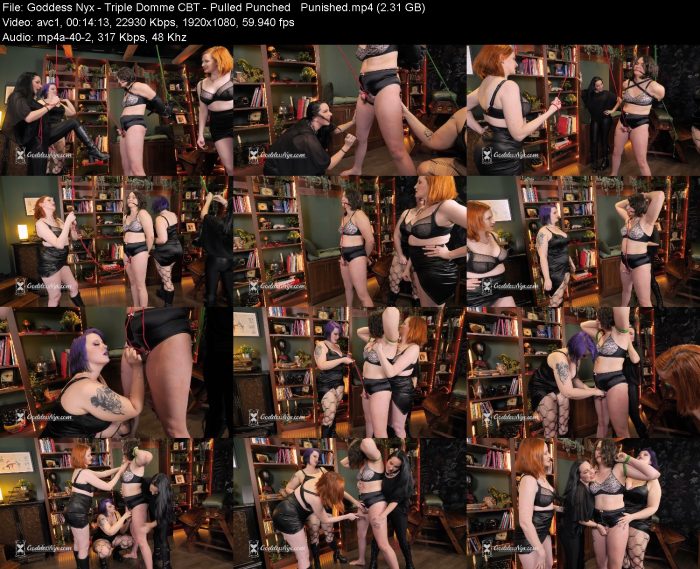 Goddess Nyx - Triple Domme CBT - Pulled Punched Punished | FemDom | Kinkmixer