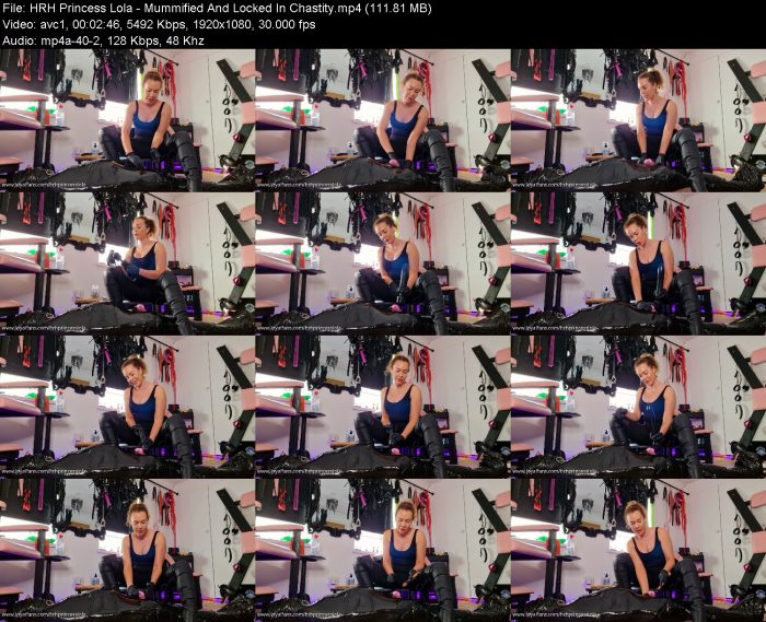 HRH Princess Lola - Mummified And Locked In Chastity – KinkMixer - Violent Crazy Desires HRH Princess Lola - Mummified And Locked In Chastity | FemDom | Kinkmixer