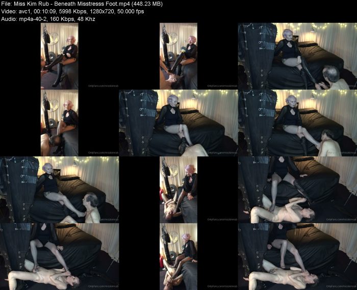 Miss Kim Rub - Beneath Misstresss Foot | FemDom | Kinkmixer