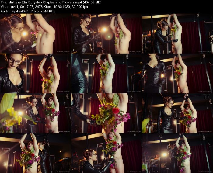 Mistress Elis Euryale - Staples and Flowers – KinkMixer - Violent Crazy Desires Mistress Elis Euryale - Staples and Flowers | FemDom | Kinkmixer