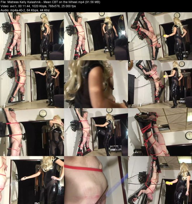 Mistress Kelly Kalashnik - Mean CBT on the Wheel | FemDom | Kinkmixer