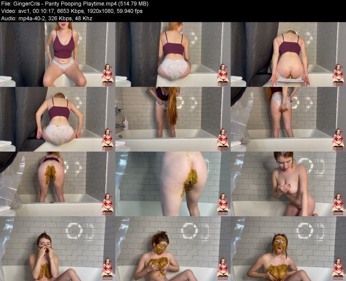 GingerCris - Panty Pooping Playtime | Poop Girls | Kinkmixer