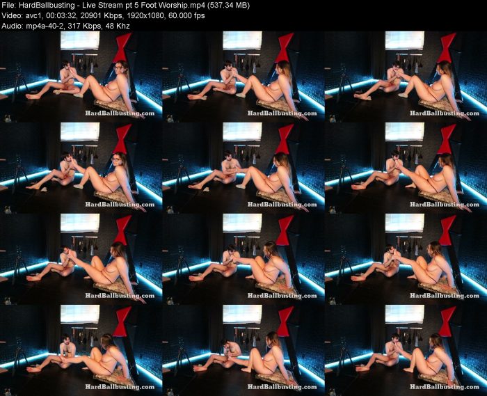 HardBallbusting - Live Stream pt 5 Foot Worship | FemDom | Kinkmixer