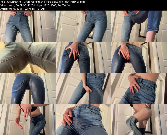 JadenRayne - Jean Wetting and Piss Splashing | Pee | Kinkmixer