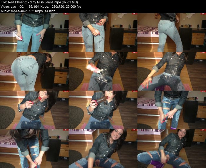 Red Phoenix - dirty Miss Jeans | Pee | Kinkmixer