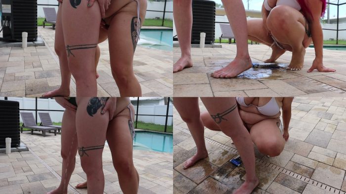 itskinkerbell – Barefoot Mel and Kinkerbell Poolside Leak BTS
