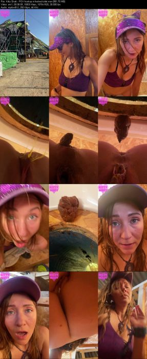 Kitty Skatt - POV hookup in festival toilet | Poop Girls | Kinkmixer