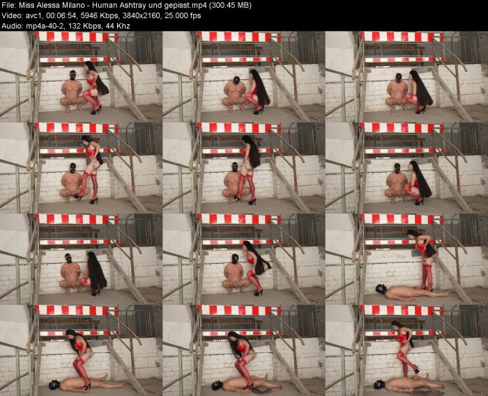 Miss Alessa Milano - Human Ashtray und gepisst | Pee | Kinkmixer