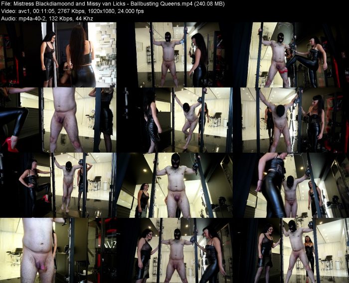 Mistress Blackdiamoond and Missy van Licks - Ballbusting Queens – KinkMixer - Violent Crazy Desires Mistress Blackdiamoond and Missy van Licks - Ballbusting Queens | FemDom | Kinkmixer