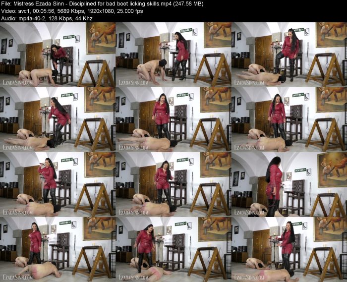 Mistress Ezada Sinn - Disciplined for bad boot licking skills – KinkMixer - Violent Crazy Desires Mistress Ezada Sinn - Disciplined for bad boot licking skills | FemDom | Kinkmixer