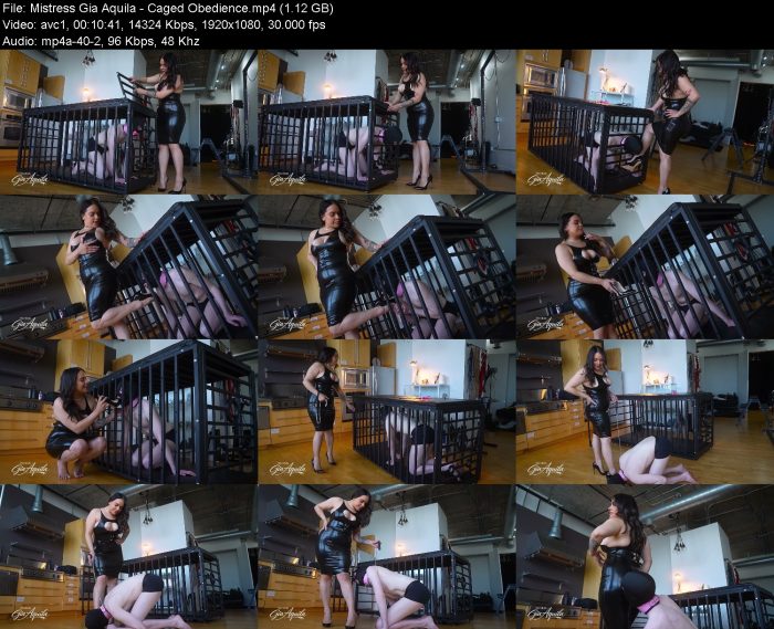 Mistress Gia Aquila - Caged Obedience | FemDom | Kinkmixer