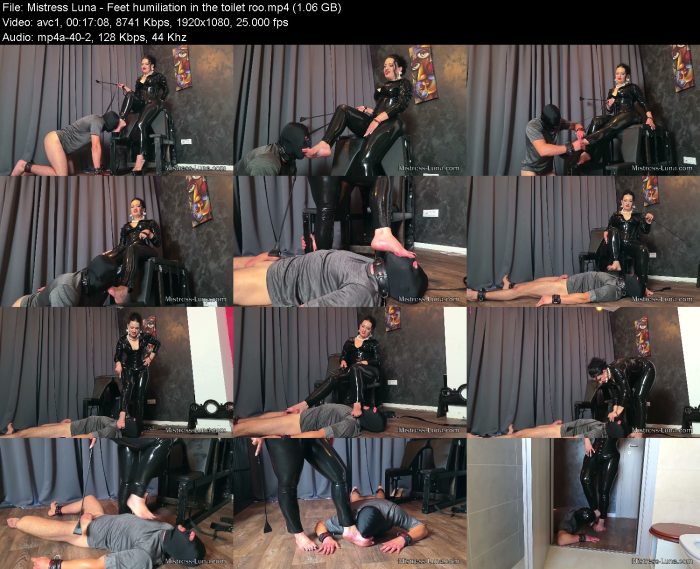 Mistress Luna - Feet humiliation in the toilet roo | FemDom | Kinkmixer