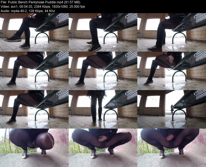Public Bench Pantyhose Puddle – KinkMixer - Violent Crazy Desires Public Bench Pantyhose Puddle | Pee | Kinkmixer