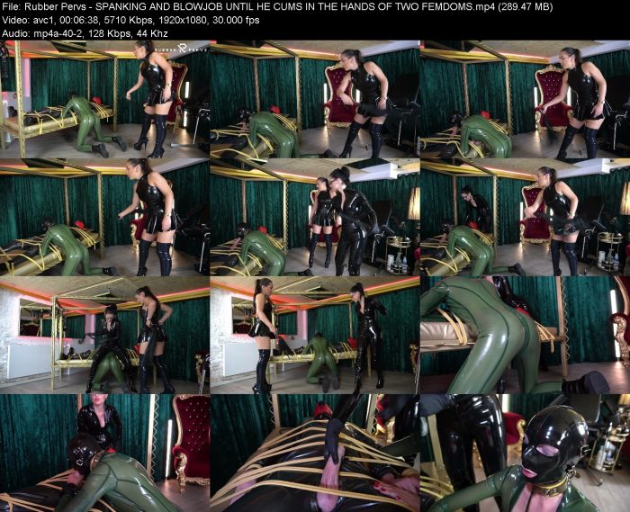 Rubber Pervs - SPANKING AND BLOWJOB UNTIL HE CUMS IN THE HANDS OF TWO FE... | FemDom | Kinkmixer