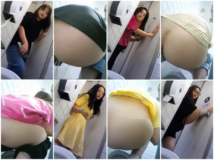 Public Restroom ショッピングモールのパノラマビュー❤️ 大きなお尻のエレガントな美女がたくさん、4K クローズアップがいっぱい！ | Toilet Voyeurism | Kinkmixer