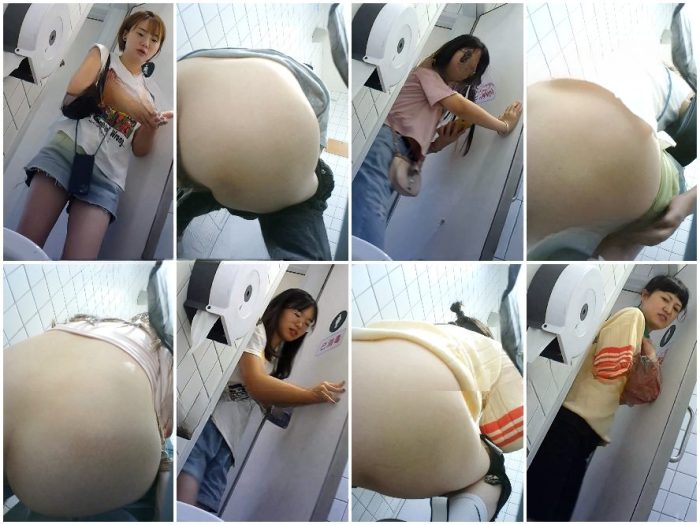 ショッピングモールのパノラマ写真❤️ 大きなお尻の美しい女性たちの4Kクローズアップ | Toilet Voyeurism | Kinkmixer