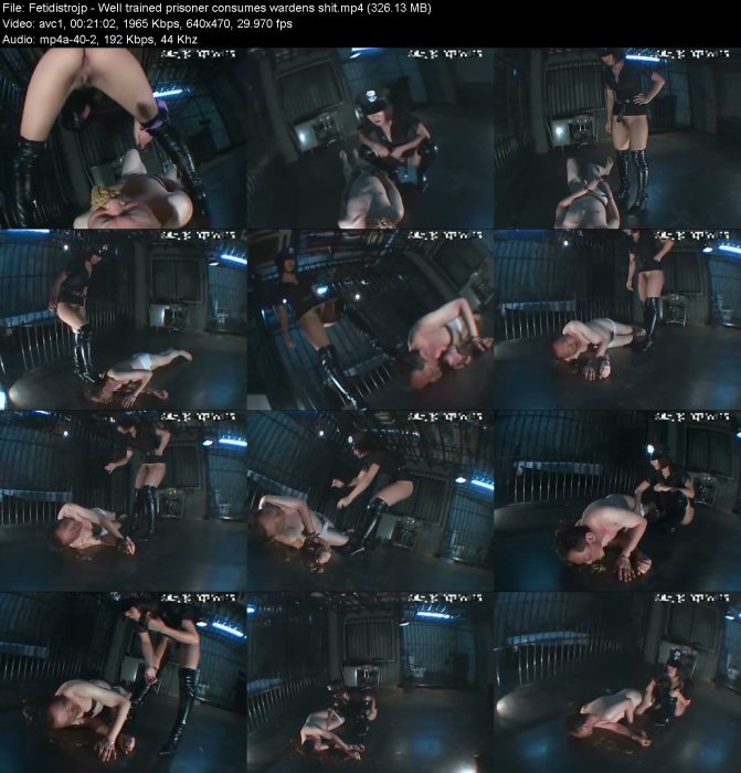 Fetidistrojp - Well trained prisoner consumes wardens shit | Poop Girls | Kinkmixer