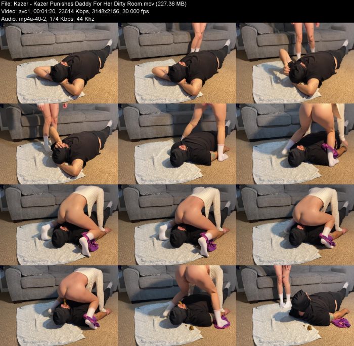 Kazer - Kazer Punishes Daddy For Her Dirty Room | Toilet Slavery | Kinkmixer