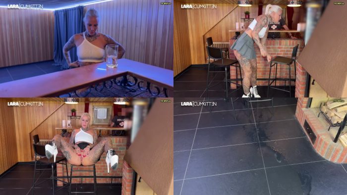 Lara-CumKittin – DREIST Spontan ABGEPISST mitten in der Bar