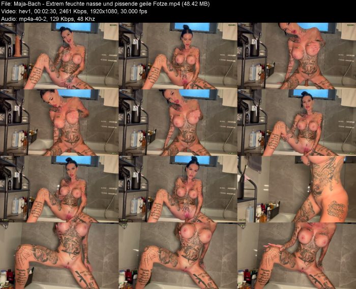 Maja-Bach - Extrem feuchte nasse und pissende geile Fotze | Pee | Kinkmixer