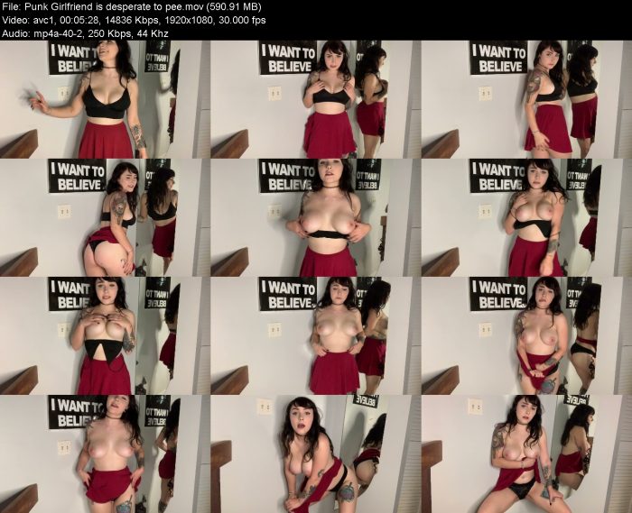 Punk Girlfriend is desperate to pee | Pee | Kinkmixer