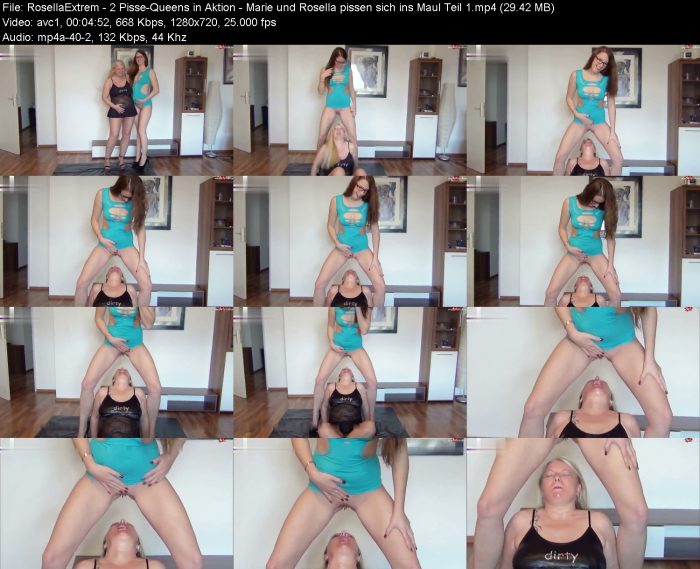 RosellaExtrem - 2 Pisse-Queens in Aktion - Marie und Rosella pissen sich... | Pee | Kinkmixer